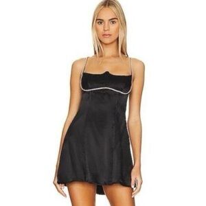 $239 msrp NWT For Love And Lemons elora Mini Dress with rhinestones